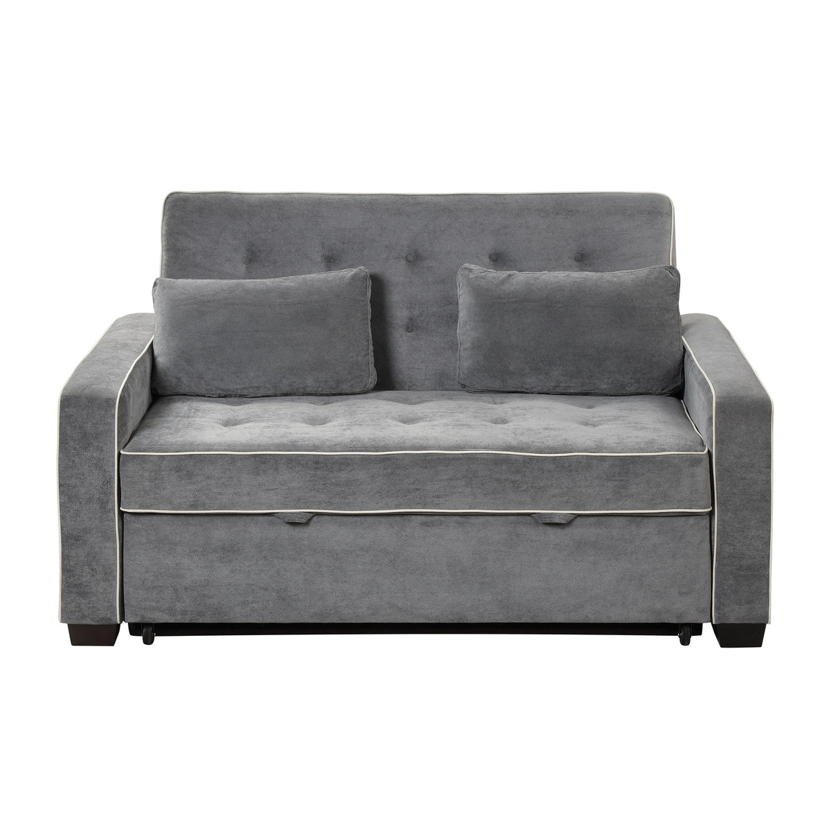 Upholstered Sleeper Bed Sofa With Dual USB Charging, Adjustable Backrest