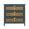 3 Drawer Cabinet, Natural Rattan, American Furniture