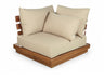 Mirella - Water Resistant Fabric Upholstered Outdoor Patio Modular Corner Chair