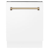 ZLINE Autograph Edition 24" 3rd Rack Top Control Tall Tub Dishwasher in White Matte with Accent Handle, 51dBa (DWVZ-WM-24) [Color: Matte Black] - (DWVZWM24MB)