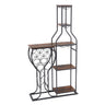 11 Bottle Wine Bakers Rack, 5 Tier Freestanding Wine Rack With Hanging Wine Glass Holder And Storage Shelves, Wine Storage Home Bar For Liquor And Wine Storage for Kitchen, Dining Room