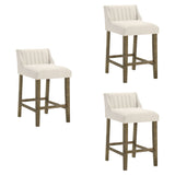 Fauna - Modern Transitional Wood Counter Height Kitchen Bar Stool