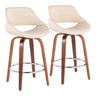 Fabrizzi - Fixed-Height Counter Stool - Round Footrest (Set of 2)
