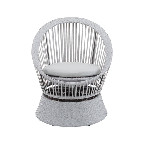 Modern Swivel Wicker Lounge Chair With Round Design