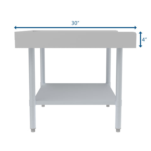 30" x 36" 16-Gauge Stainless Steel Equipment Stand with Galvanized Undershelf, EQT-163036.