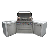 Mont Alpi Deluxe Series 8 Ft U-Shaped Propane Outdoor Kitchen Island w/ Side Burner - MAi805-D45