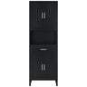 Freestanding Tall Bathroom Cabinet With Soft Close Doors And Adjustable Shelves
