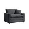 Modern Classic Corduroy Fabric Single Chair Deep Seat Sofa With Pillow