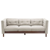 Upholstered Sofa Modern 3 Seater Sofa Couch With Tufted Design For Living Room