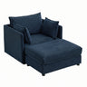Oversized Deep Seat Accent Chair With Matching Storage Ottoman & Throw Pillows