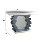 Nysa - 47" X 14" Console Table - Mirrored & Faux Crystals