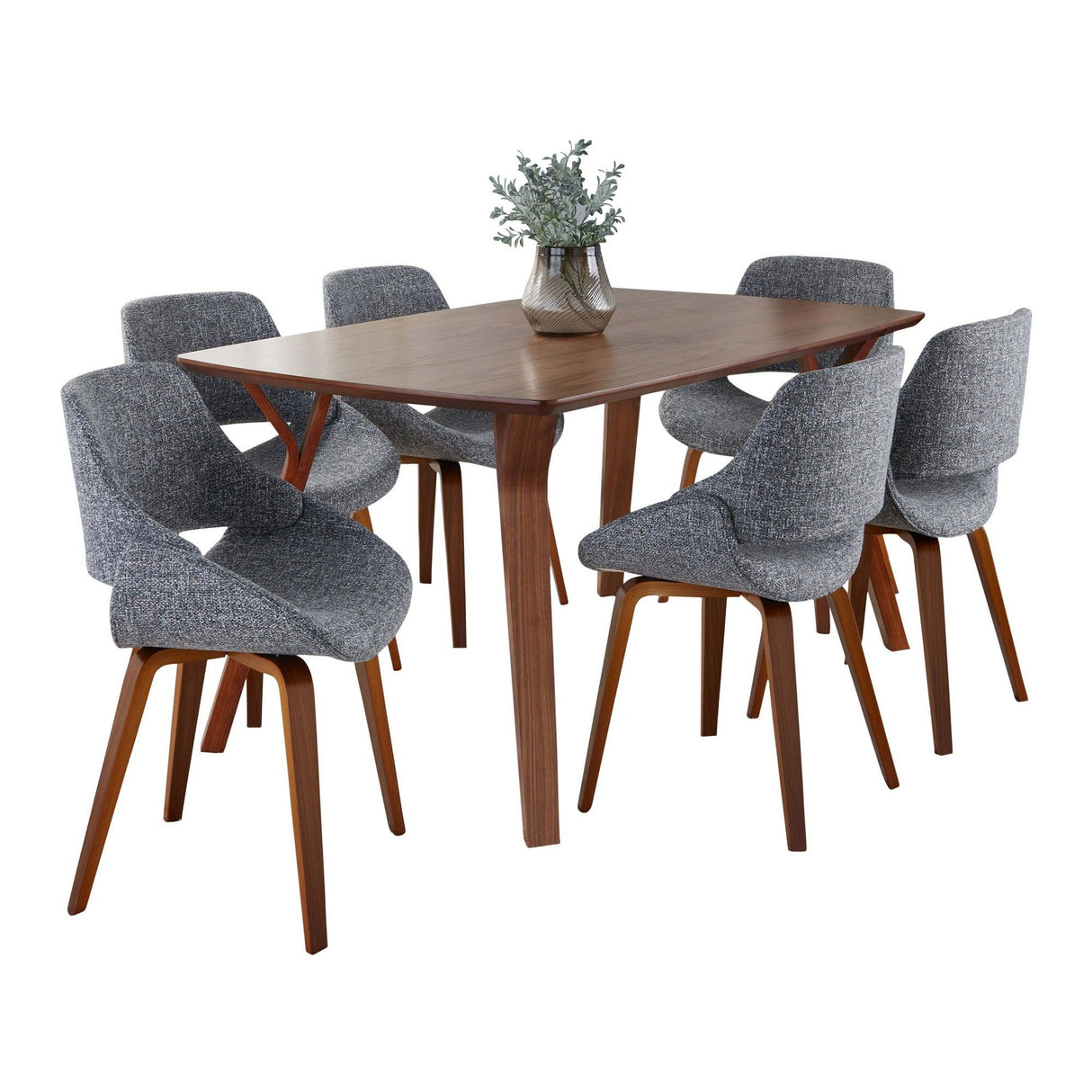 Folia - Fabrico 7 Piece Dining Set - Dark Gray