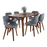 Folia - Fabrico 7 Piece Dining Set - Dark Gray