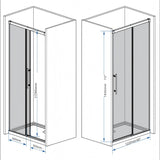 Frameless Single Sliding Shower Door With Handle