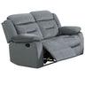 Modern Loveseat With Pillow Arms, Plush Backrest, Horizontal Tufting, USB Port