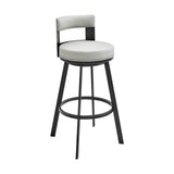 Lynof - Swivel Counter Stool - Black Finish