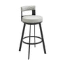 Lynof - Swivel Counter Stool - Black Finish