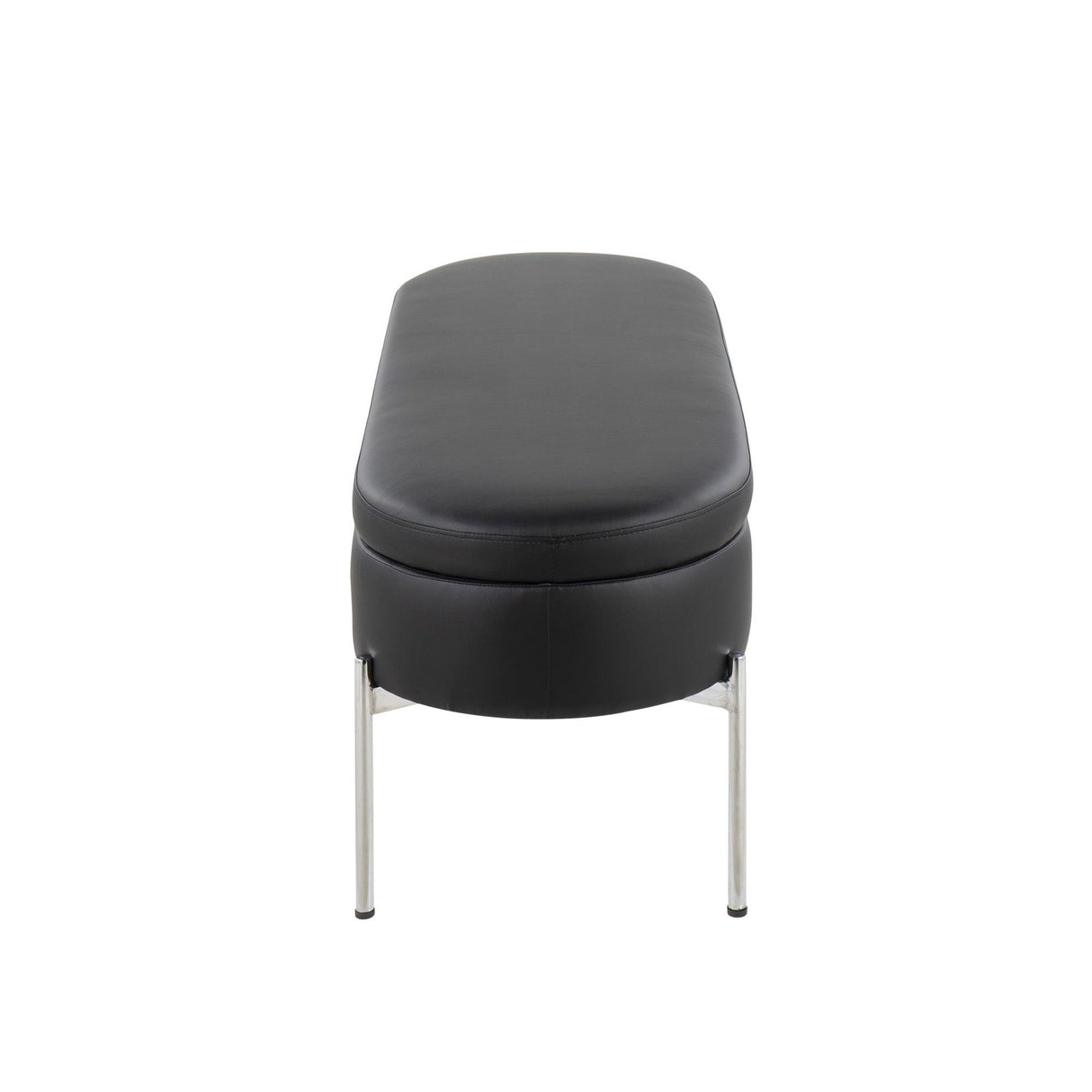 Chloe - Storage Bench - Chrome Metal
