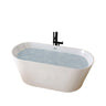 Glossy Freestanding Bathtub With Toe Tap Drain