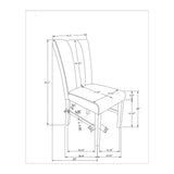 Dining Chair With Padded Seating And Back (Set of 2) - Dark Gray
