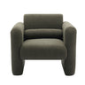Modern Accent Chair Lambskin Sherpa Fabric Upholstered Comfy With Pillow