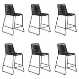 Shasta - 30" Outdoor Metal And Rope Stackable Barstool