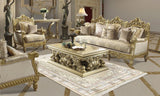 HD-2659 - 3 Piece Sofa Set - Metallic Gold