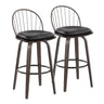 Riley - Industrial / Urban Fixed-Height Swivel Barstool (Set of 2)