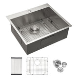 Stainless Steel Drop In Kitchen Sink, Topmount