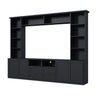 Farmhouse Elegant Entertainment Center Wall Unit With 4 Drawers