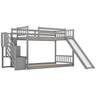 Bunk Bed With Convertible Slide And Stairway