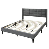 Bed Upholstered Box Design Headboard