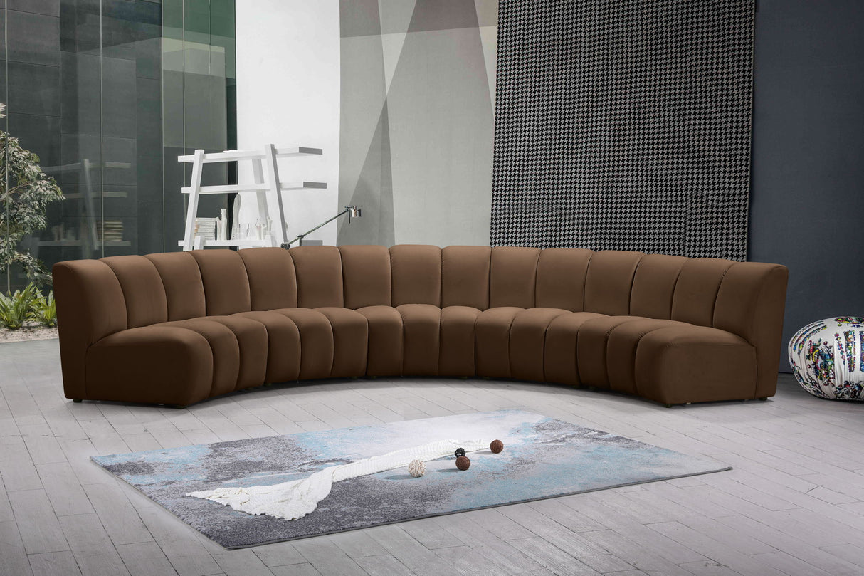 Infinity - 5 Piece Velvet Modular Sectional