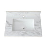 Elegant Bathroom Vanity Top With Rectangular Ceramic Sink And Backsplash