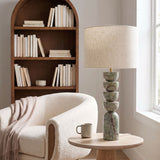 Opus - Linen Textured Fabric And Brass Table Lamp
