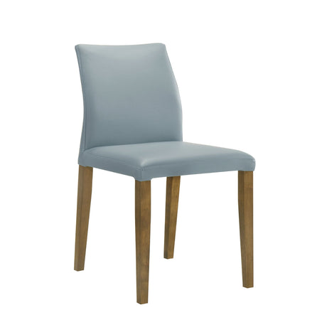 Elyza - Full Back Top Grain Leather Upholstered Wood Dining Chairs (Set of 2)