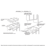 GE JP3030DWBB electric cooktop — installation diagram