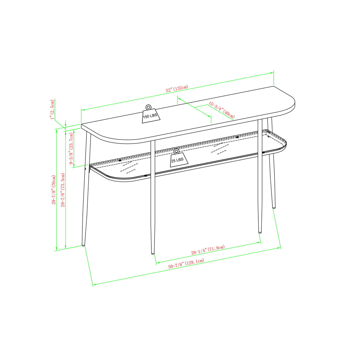Modern Minimal Curved Entry Table - Gray / Gold