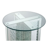 Nysa - 23" End Table - Mirrored & Faux Crystals