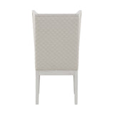 Katia - Hostess Chair Set of 2) - Light Gray Linen & Weathered White