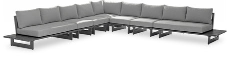 Maldives - 7 Piece Water Resistant Outdoor Patio Modular Sectional With Gray Base