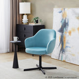 Buena - Swivel Accent Chair - Black Metal Base