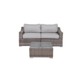 Outdoor Wicker Conversation Set With Cushions, All Weather