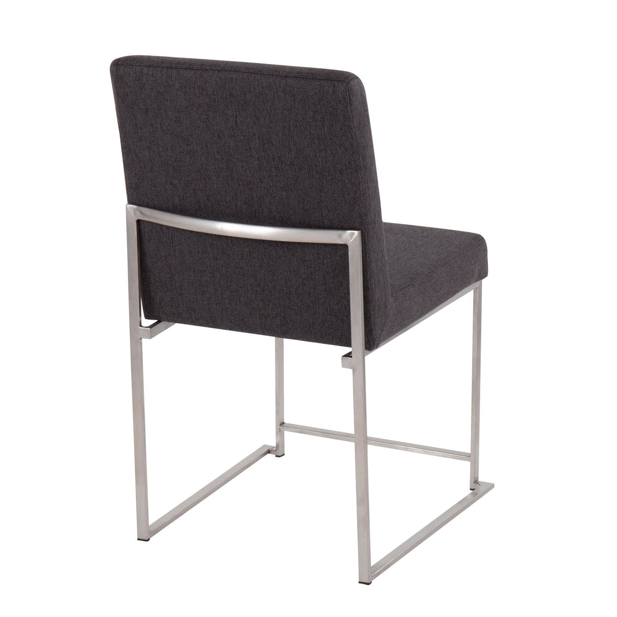 Fuji - High Back Dining Chair - Brushed Stainless Steel (Set of 2)