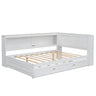 Daybed With Storage Shelves, LED, USB, And Trundle