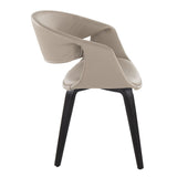 Curvo - Upholstered Chair (Set of 2) - Black Wood Legs