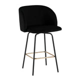 Fran - Glam Fixed-Height Swivel Counter Stool (Set of 2)