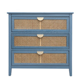 3 Drawer Cabinet, Natural Rattan, American Furniture