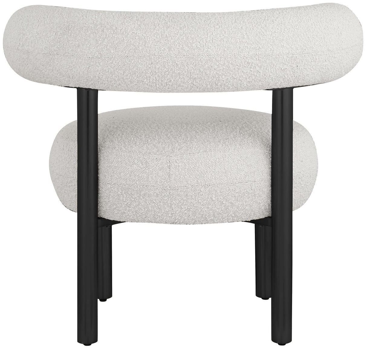 Bordeaux - Boucle Fabric Accent Chair With Black Legs