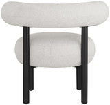 Bordeaux - Boucle Fabric Accent Chair With Black Legs